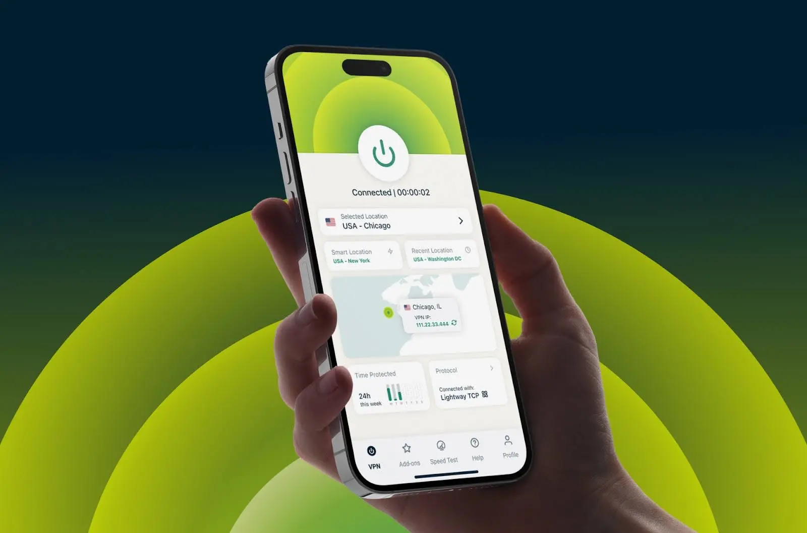 Smartphone Mobile VPN Application Connection Interface