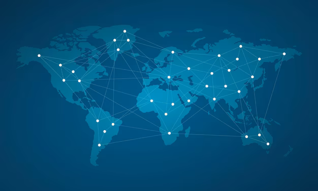 Global Digital Server Network Map
