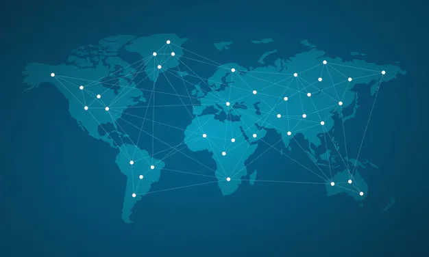 Global Digital Server Network Map