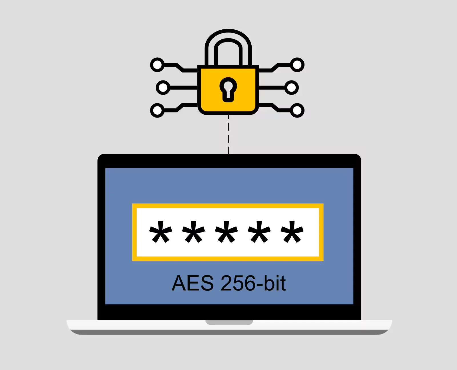 Encrypted Folder with Security Padlock Icon