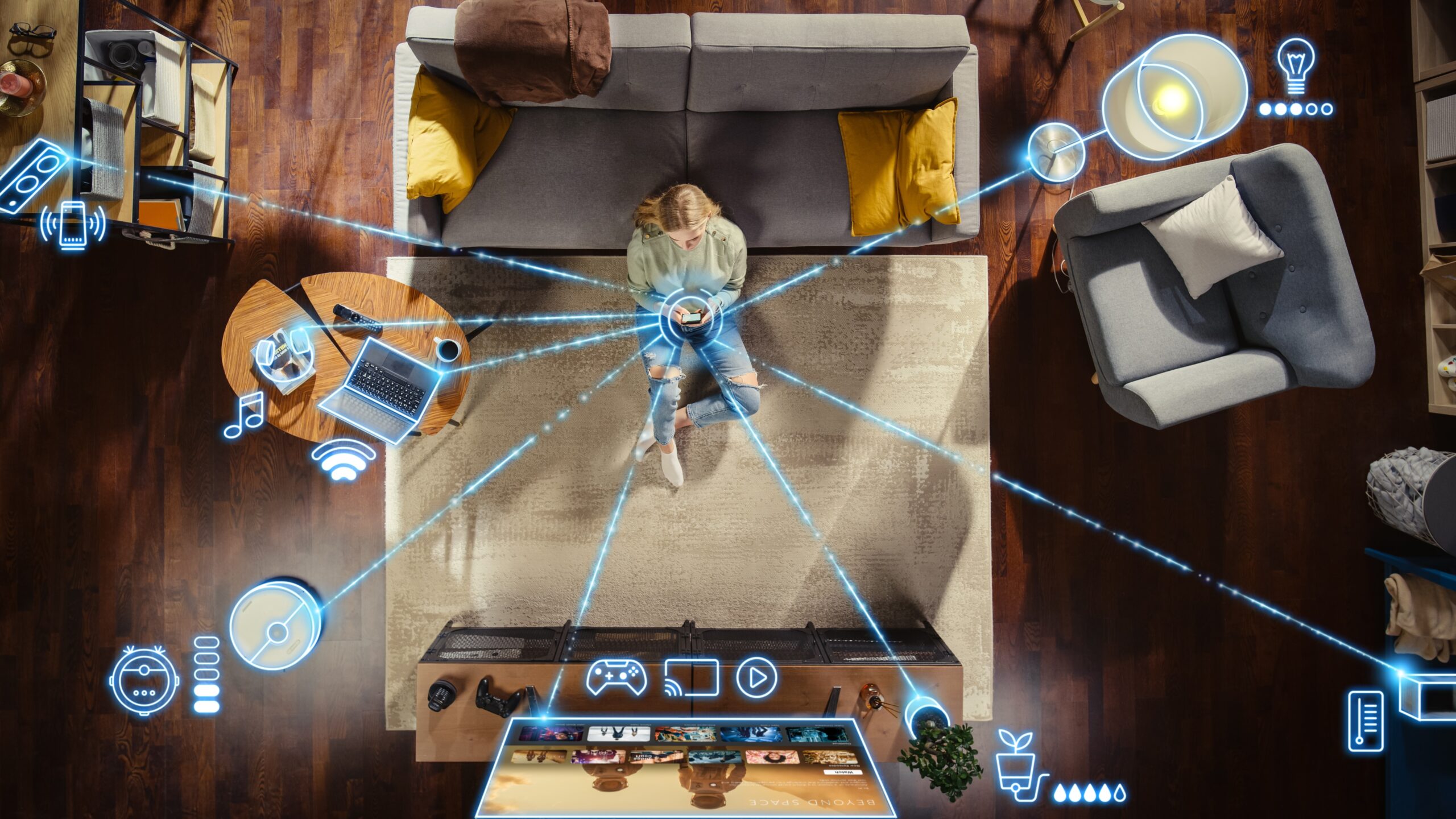 Smart Home Household Connected Devices on Wi-Fi Network
